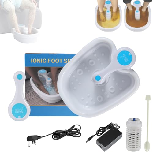 Ionic Foot Spa at Home Detox and Cleanse, 2.0 Ionic Foot Spa, Ionic Feet Spa Detox, Professional Ionic Foot Bath Detox Machine, Body Detox Relaxed and Relieved, Increase Energy (with Basin-A)