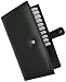 RFID Blocking Soft Premium Leather Bifold Credit Card Holder with Button Closure (Black)