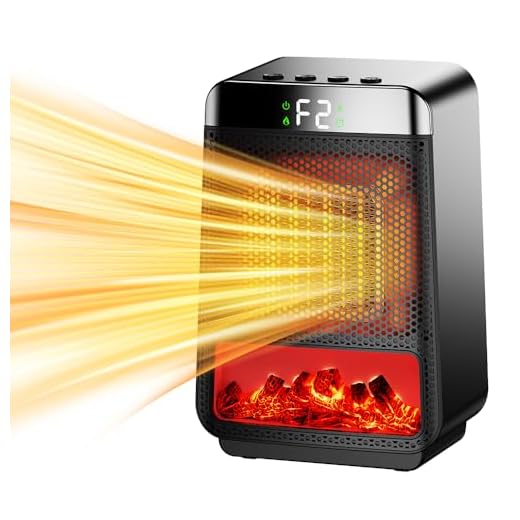 Anluomania 800/1500W Radiador Eléctrico Portátil, Calefactor Eléctrico Bajo Consumo, 1/2/4/8 h Temporizador, Pantalla LED, Protección contra Sobrecalentamiento/Dumping, para Oficina Dormitorio