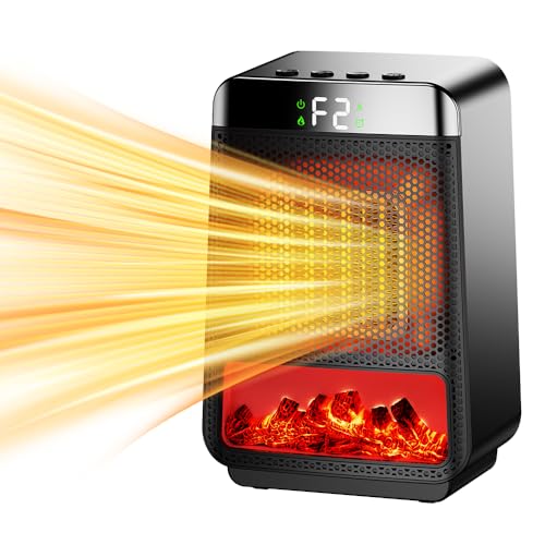 Anluomania Heizlüfter Energiesparend, 800W/1500W Kleine Elektroheizung, PTC Keramik...