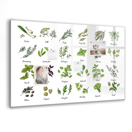 Tableau magnétique en verre design arbres 90x60 haut de gamme
