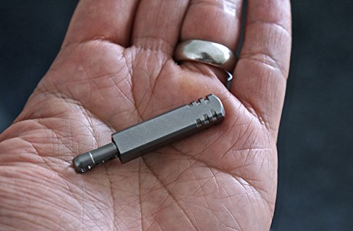 Tec Accessories Pixel Ti Microlight - Precision Machined Titanium Keychain Led Flashlight (Warm White Color) - Ultra Light Keychain Flashlight With Replaceable Batteries For Edc #TOP3