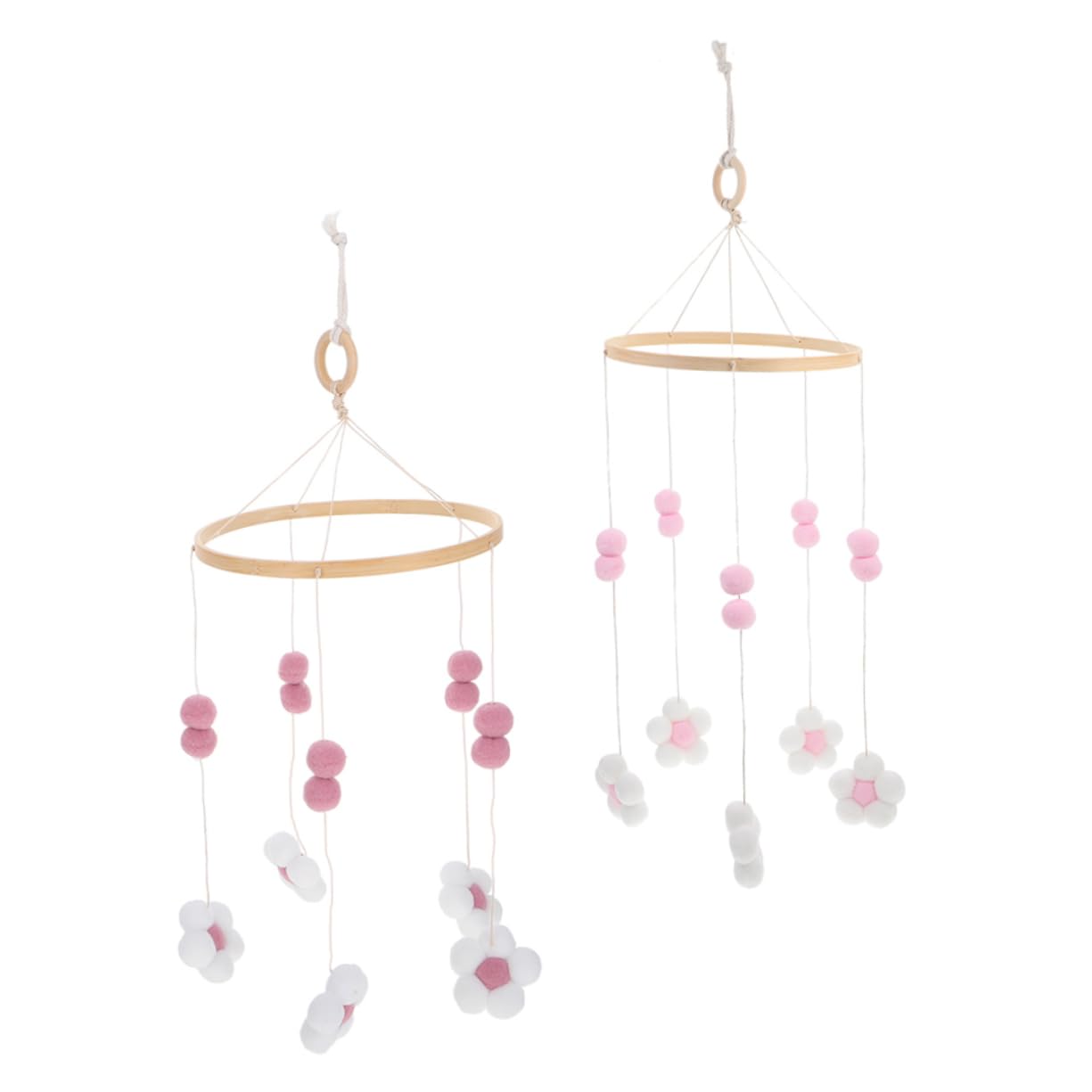 Mobile à pompons pour lit bébé et décoration de chambre d'enfant - 8