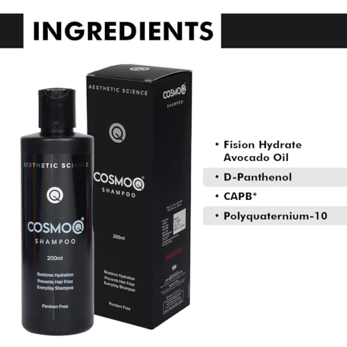 Image of KLM Cosmoq Shampoo 200ml | Restores Hydration, Prevents Hair Frizz Everyday Hair Care