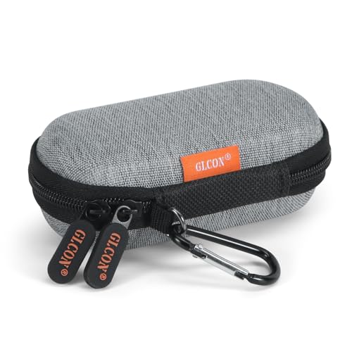 Image of Light-Grey Small Carrying Case for Wired Earbuds, Kardiamobile EKG Monitor 6L / 1L, Earphones, Cable - Mini Cute Case Zipper Pouch for Wireless Earbuds, Galaxy Buds, Jlab Ear Buds, Earpods, Airpods