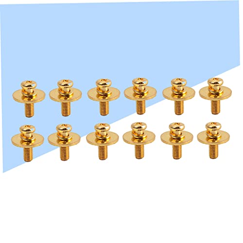 Abaodam 20pcs Gold Snare Drum Hoops Mounting Screws Drum Mounting Screws Washers Essential Accessories miniatura 4