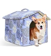 Nobleza Katzenhaus für Katzen Hunde L53*W50*H43CM (L), Katzenhöhle Katzenbett Winterfest mit Hera...