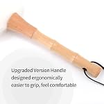 Feather Duster, Lambswool Duster for Cleaning,with Solid Wooden Handle,Leather Hang Strap,Anti-Static 14.9 inch Washable Reusable Small Hand Duster(Natural) for Office, Home and Car - Image 6