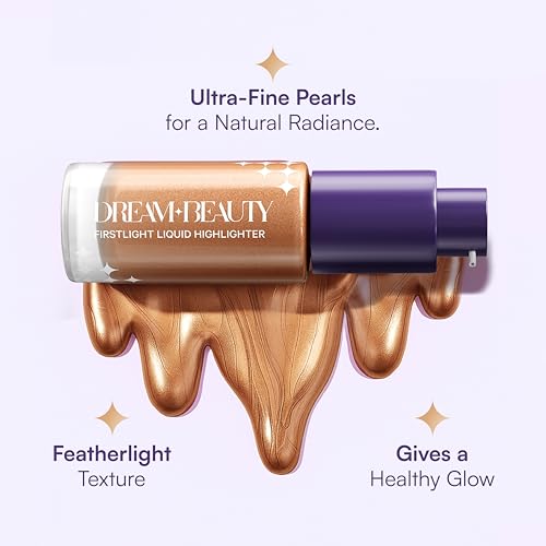 Image of Dream Beauty First Light Liquid Highlighter - Golden Dawn | Radiant Glow with Dewy, Lightweight Finish | Easy Blend | Long-Stay Illuminator | No Glitter, Just Glow | 10ml | (Golden Dawn)