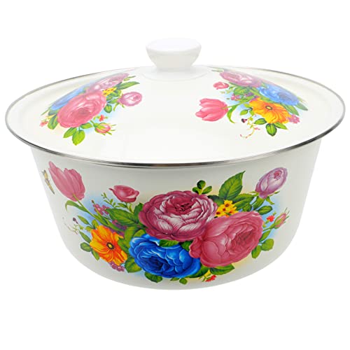 Emaille-Rührschüssel Pastellschale Vintage chinesische emaillierte Schalen Emaillewaren Popcornschüssel Schmalzölkanister Suppenschüssel Zubereitungsschüsseln Salatschüsseln Küche Lebensmittelaufbewah