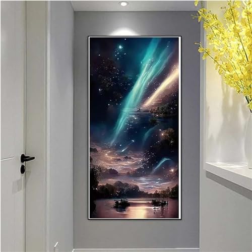 Peinture diamant grand format 70x140cm Alaoan pour décoration murale du salon