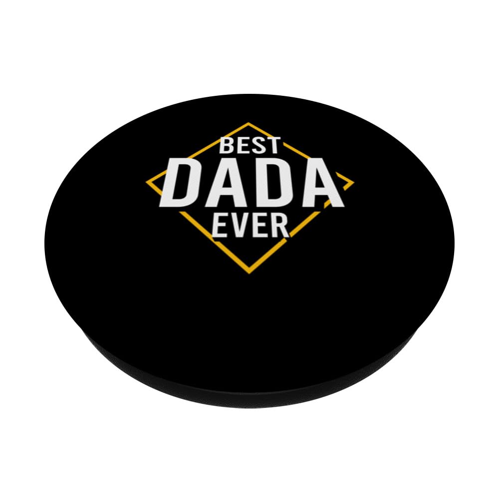 Best Dada Ever Father's Day New Dad Papa Grandpa Funny Daddy PopSockets Swappable PopGrip, Black - Image 2
