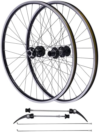 JAYGOVAN Mountain Bike Wheelset 27.5" Aluminum Alloy Rim Disc Brake MTB Wheelset Front & Back Wheels Mountain Bike Wheels, Quick Release Disc Brake MTB Wheel Set, Compatible 7-12 Speed Cassette