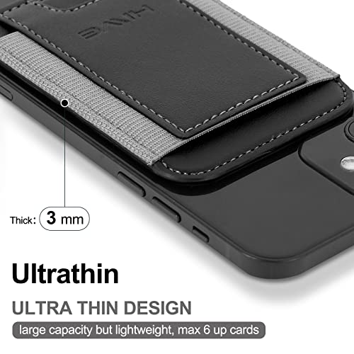 Magnetic Card Wallet Holder For Apple Magsafe, Magnetic Card Holder Magsafe For Iphone 12 Iphone 13/14 Magsafe Wallet, Mag-Safe Leather Wallet For Back Of Iphone 14/13/ 12 Series, Fit 6 Cards, Black #TOP5