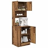 vidaXL Armoire de Cuisine avec étagère Bois Ancien 60 x 50 x 180 cm, Armoire de Cuisine Moderne, étagères rectangulaires, Rangement Pratique, Organisateur stylé, Solutions spacieuses.