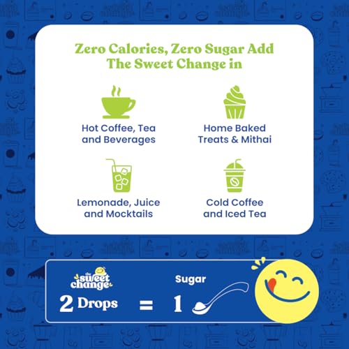 Image of Natural Monk Fruit Sweetener Drops for Diabetics, Keto & PCOS | 100 Servings | 200 Drops | No Erythritol | Zero Sugar Liquid Sweetener | 10ml | The Sweet Change