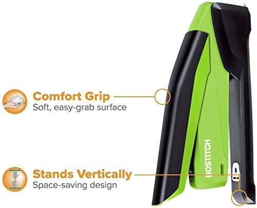 Miniatura 7 de Bostitch InPower - Engrapadora de escritorio con resorte, verde (1123). Verde