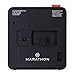 Marathon Analog Desk Alarm Clock with Auto Night Light, Black/White - Silent Smooth Sweep - Alarm & Snooze Functions - Two AAA Batteries Included