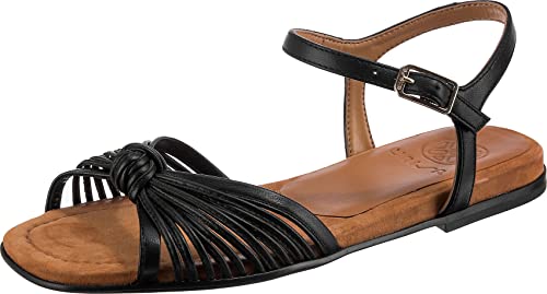 Unisa Damen CLIPSE_NS Flache Sandale, Black, 37 EU Cover