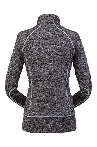 Spyder Womens Accord Zip T-Neck  Pullover Long Sleeve Active Shirt, Large, Black