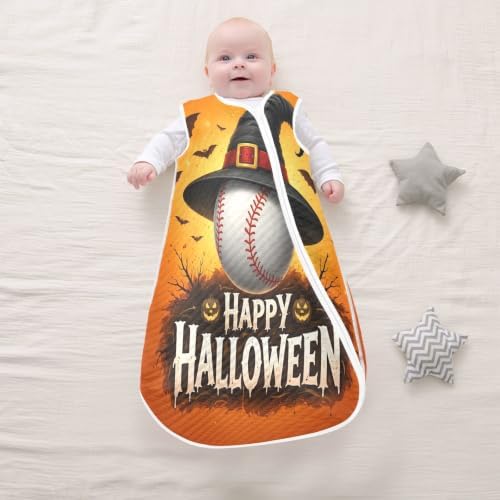 Kigai Happy Halloween Baby Sleep Sack Wearable Blanket Sleeping Bag 2-Way Zipper Soft Swaddle Transition Sack — view 6