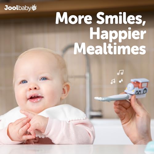 Jool Baby Musical Baby Spoons, 3 Spoons + School Bus with Fun Sounds - Multi-Stage Spoon for Infant Feeding & Training Babies 6+ Months to Self-Feed by Jool Baby - Image 9