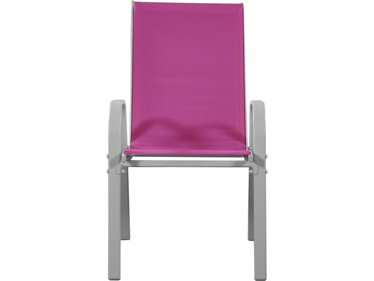 Habitat et Jardin Cordoba Fauteuil Jardin Textilène, Metal, Rose, Taille Unique
