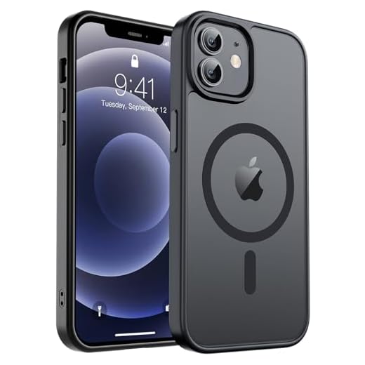 zapica Magnetic for iPhone 12 Case & iPhone 12 Pro Case, [Compatible with MagSafe] [Military Grade Drop Protection] Translucent Matte Shockproof Anti-Scratch Phone Cover, Black