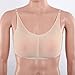 Silicone Prothèses mammaires Faux Enhancer Mesh Voir à travers la prothèse de mastectomie Soutiens-gorge Set pour Crossdresser Transgenre,Natural,XL/DCup