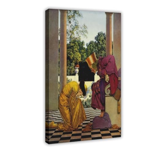Toile Maxfield Parrish Lady Ursala pour habiller un cadre de bureau vide