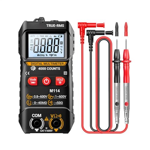 Multimetro intelligente, multimetro digitale intelligente - Multimetro automatico digitale 4000 conteggi | Multimetro tester elettrico voltmetro con display digitale retroilluminato per test diodi NCV