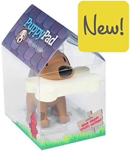 Puppy Notes Sticky Notes Holder | Novelty Dog Notepad Dispenser | Fun Memo Note Pad | Desktop Organiser | Stationery Gift Idea for Dog Lovers | School Office Desk