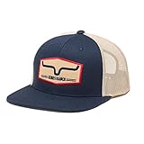 Kimes Ranch Unisex Replay Trucker Hat Embroidered Logo Hayseed Patch Adjustable Snapback One-Size Hat (Cotton,Apparel,Navy,mens,KimesRanch,REPLAY,1,1,1851614,Apparel,HAT,KimesRanch,OneSize,KimesRanch)
