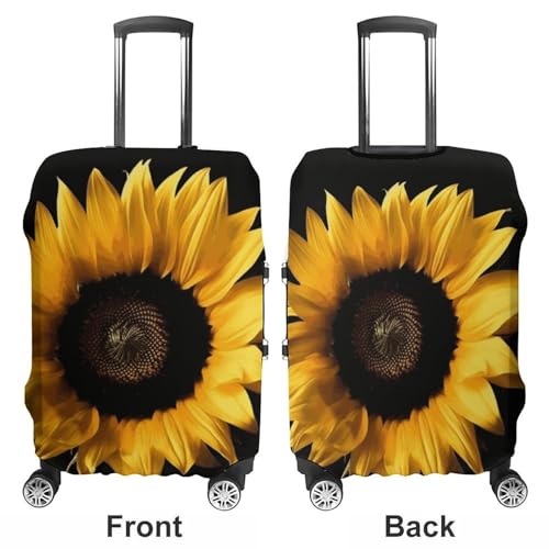 Carry on Luggage Cover Sunflower Suitcase Covers for Luggages Tsa Approved Travel Luggage Sleeve Protector Elastic Suitcase Protector Anti-Scratch Washable Fits 19-30 Inch Case -S3