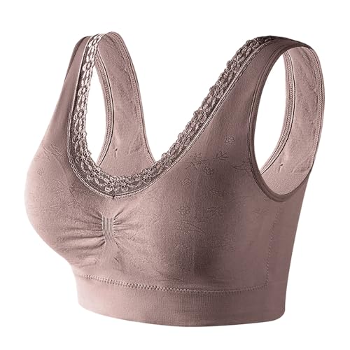 Brassière de sport femme 4XL violette sans armature sous-vêtement de nuit élastique