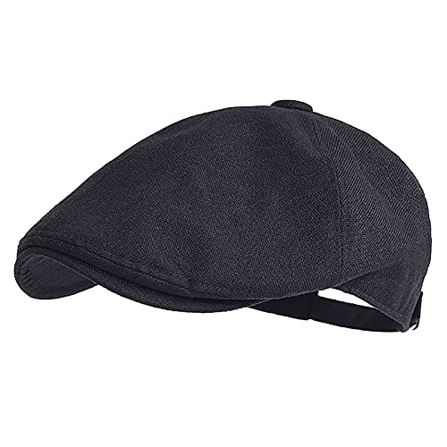 JAOAJ Casquillo Boinas Plano Sombreros, Flat Cap para Hombre,Moda Ajustable al Aire Libre Trucker Newsboy Gorra Sombrero de conducción Cover