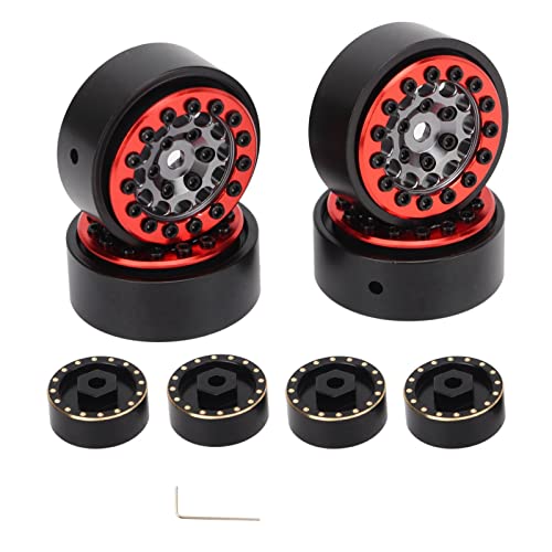 RC�J�[�p�z�C�[�������n�u4�i�J�E���^�[�E�F�C�g�t���j�ARC�r�[�h���b�N�z�C�[�������Z�b�g�AFMS 1/24 FCX24 �N���C�~���O�J�[�pCNC�A���~����12���f�U�C���A�b�v�O���[�h�p�[�c (���b�h�`�^��)