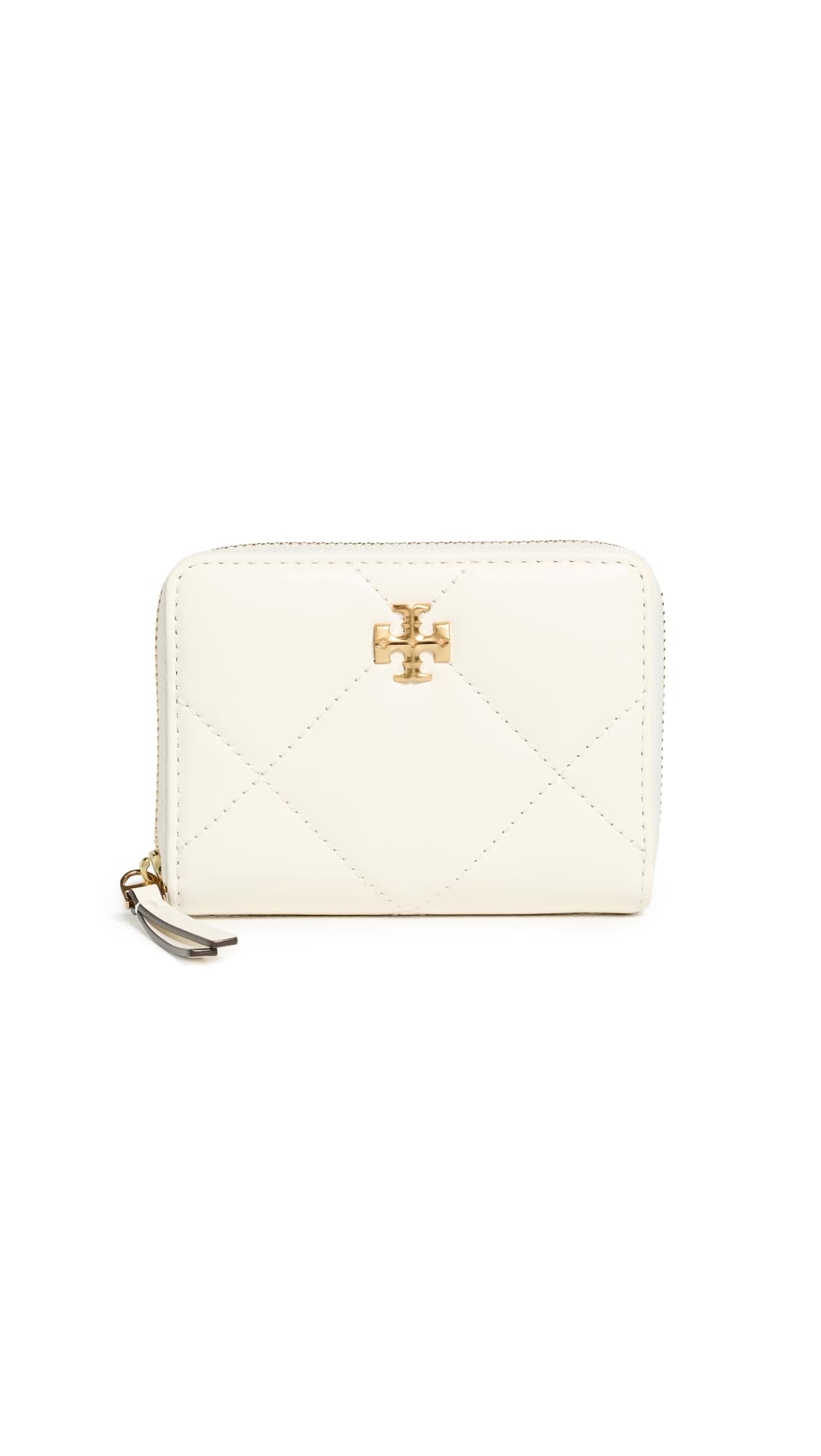 Tory Burch Women's Kira Diamond Quilt Small Zip Around Wallet
