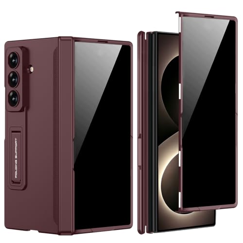FODDOM DOOTOO Samsung Galaxy Z Fold 8 Ultra�p�P�[�X �v���C�o�V�[�X�N���[���v���e�N�^�[�t���A�I�[���C���N���[�V�u���C�q���W�ی� �������߉\�ȃL�b�N�X�^���h�ϏՌ��g�ѓd�b�P�[�X(���C�����b�h)