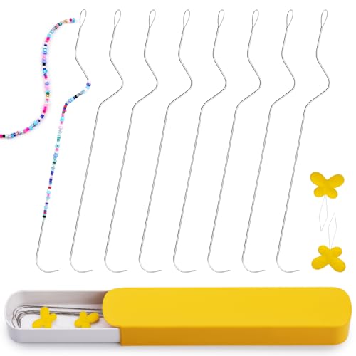 GarfxG 8 PCS Beading Needles 7.48 in Stainless Bead Spinner Needles