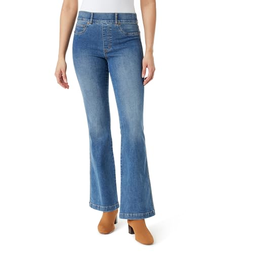 Image of Gloria Vanderbilt Women's Shape Effect Pull On High Rise Flare Jeans