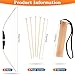 Basbon Kids Bow and Arrow Set, 24 Inch Archery Set Handmade Wooden Toy Bow and Arrow Gifts for Kids Boys Girls - Perfect for Birthdays Christmas Halloween, Cosplay Game Costume Prop Play