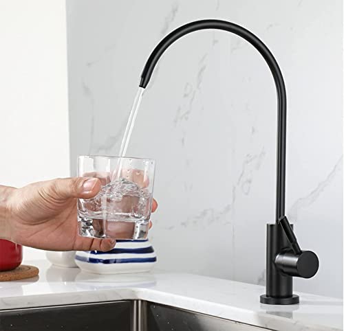AILRINNI Robinet Cuisine D'eau Potable - Robinet de Purificateur 100% Sans Plomb En Acier Inoxydable, Robinet avec 4 Adaptateurs, pour Osmose Inverse RO Filtre, Système Iltration Cover