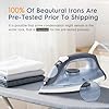 BEAUTURAL Compact Steam Iron for Clothes, Non-Stick Soleplate, Burst of Steam, Spray Mist, Self-Cleaning, Anti-Calcium, Anti-Drip, Easy Temperature Control, Light Weight, 1200 Watts #5