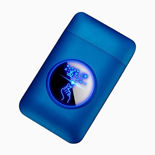 Zhenqi Étui à cigarettes avec briquet électrique rechargeable par USB 2 en 1 étui à cigarettes avec briquet rechargeable et coupe-vent cadeau pour la Saint-Valentin Nouvel An