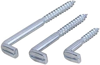 Screw Flat Head Right Angle Screw Hook,Carbon Steel Light Hook,7 Style Hook, L Style,Sheep Eye Hook,Frame Accessories Screws,40Pcs - (Length: M7X150)