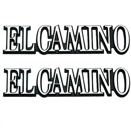 Image of 2Pcs Fit for 1978-1987 El Camino Quarter Panel Emblem 3D Badge Nameplate Letter Replacement for El Camino (Silver)