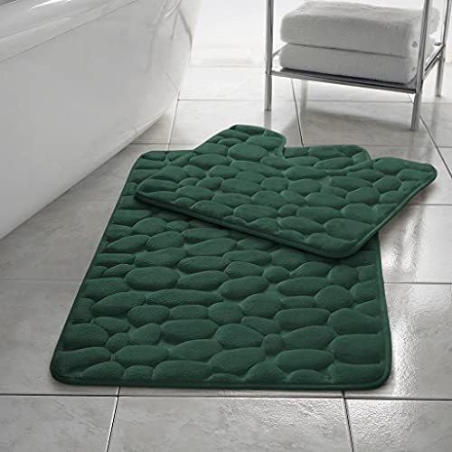 Comfort Collections Badematten-Set aus Memory-Schaumstoff, WC-Vorleger, 2-teilig, weich, saugfähig,...