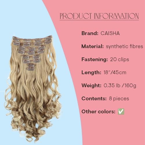 Extensiones de clip CAISHA XXL: soluciona el pelo fino con pelo largo sintético ondulado 4
