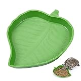 Reptil Blatt Schüssel Schildkröte Lebensmittel Wasser Schüssel Teller Reptil Blatt Teller für Schildkröten Mais Schlange Kriechen Haustier Trinken Essen Reptil Aquarium Ornament